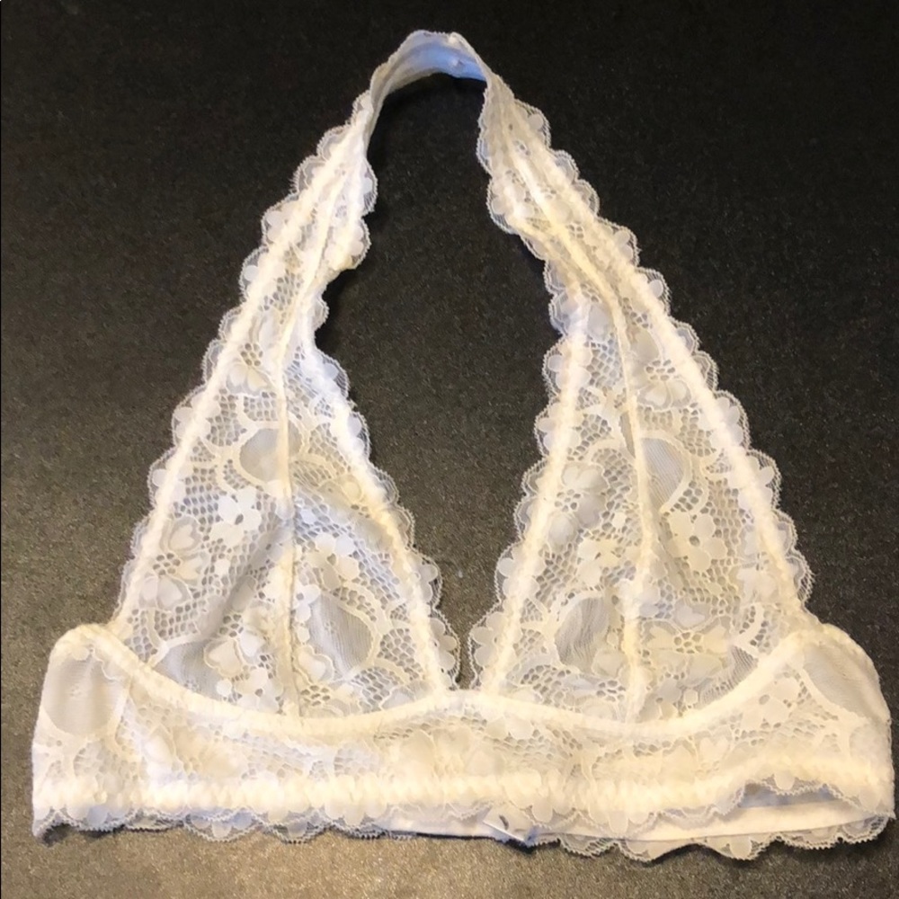 White free people halter bralette